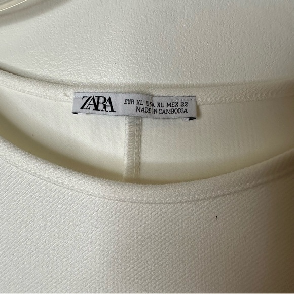 Zara white dress with 2 pockets XL - Picture 6 of 7